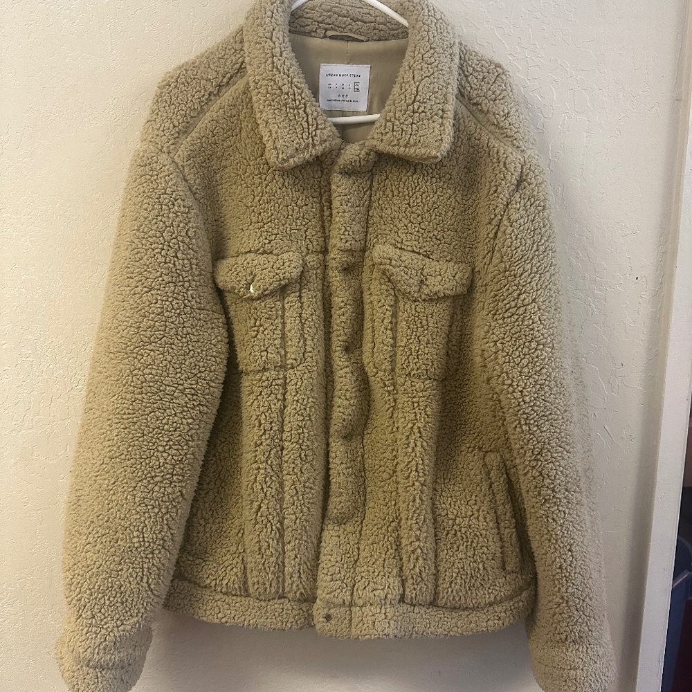 Urban Outfitters Tan Sherpa trucker jacket